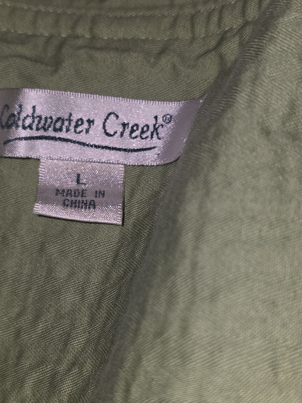 Coldwater Creek Light Green Open-Front Blazer Large - Picture 3 of 5